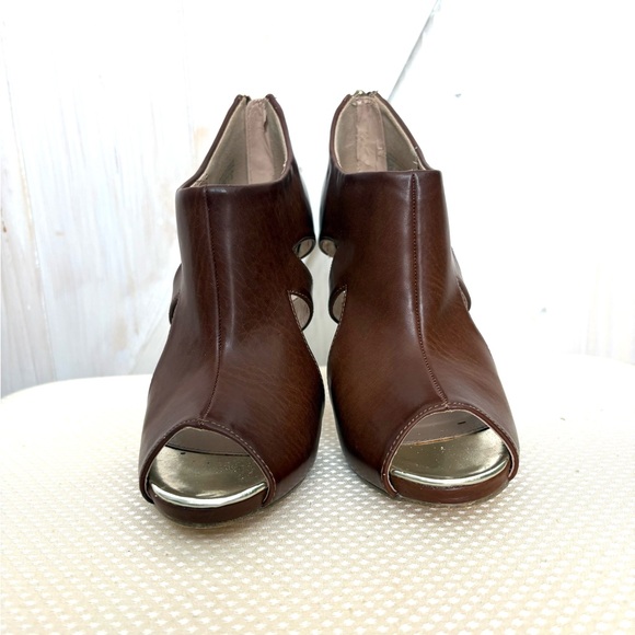Call It Spring Brown Peep-Toe Heels - Picture 2 of 10